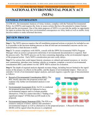 国家环境政策法案（NEPA）